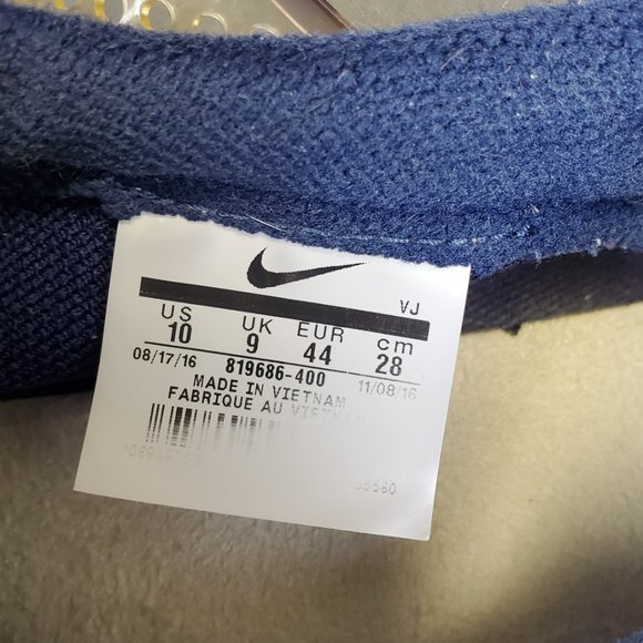 Nike sock dart sneakers in midnight blue size 10 - Picture 3 of 8